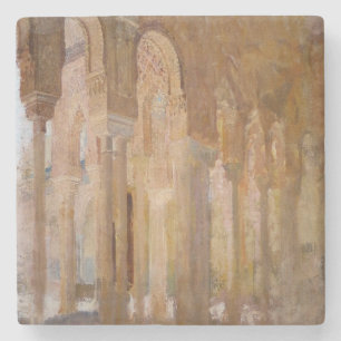 Court of the Lions, Alhambra (by Henri Regnault) Stone Coaster