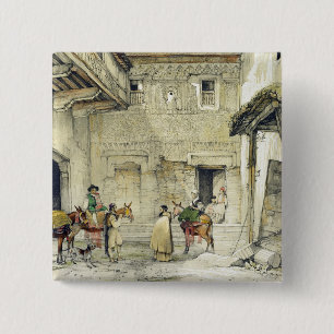 Court of the Mosque (Patio de la Mesquita), from ' 15 Cm Square Badge