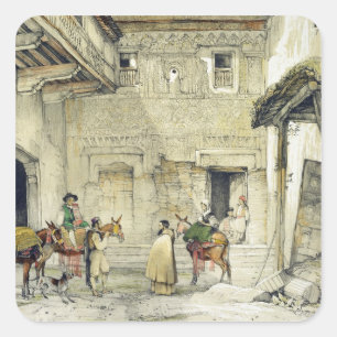 Court of the Mosque (Patio de la Mesquita), from ' Square Sticker