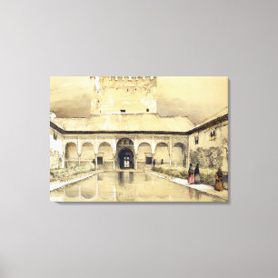 Court of the Myrtles (Patio de los Arrayanes) and Canvas Print