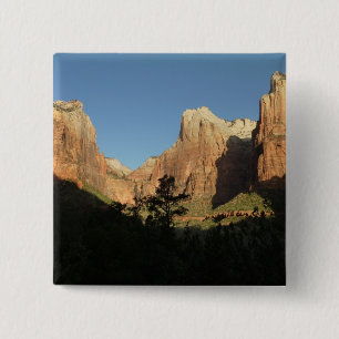 Court of the Patriarchs I at Zion National Park 15 Cm Square Badge