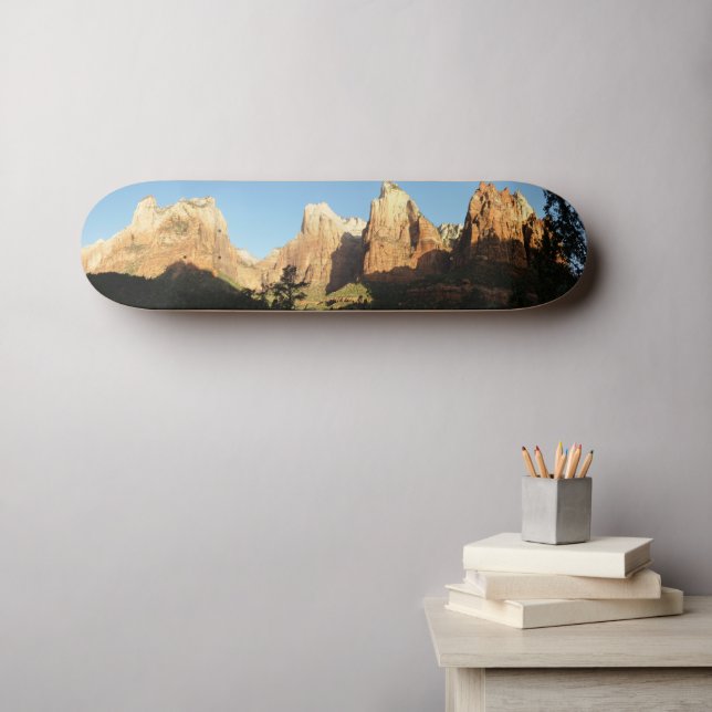 Court of the Patriarchs I at Zion National Park Skateboard (Wall Art (Horz))