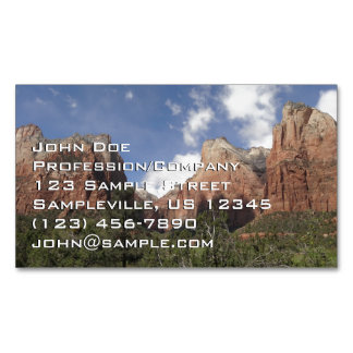 Court of the Patriarchs II at Zion National Park Magnetic Business Card
