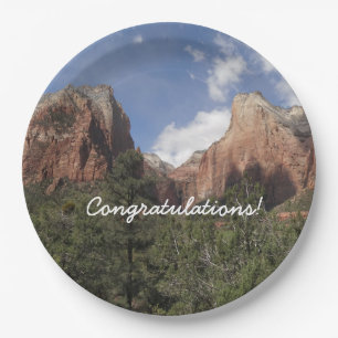 Court of the Patriarchs II at Zion National Park Paper Plate