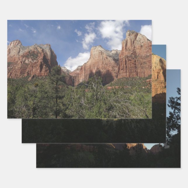 Court of the Patriarchs II at Zion National Park Wrapping Paper Sheet (Set)