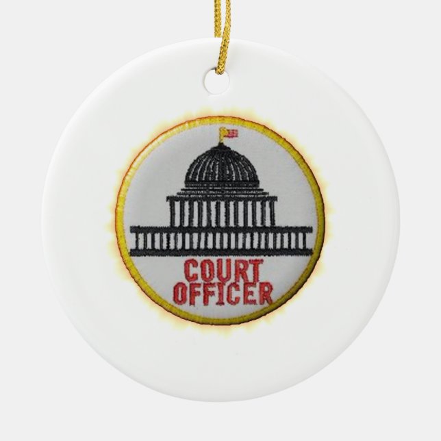 Court Officer Ceramic Tree Decoration (Front)