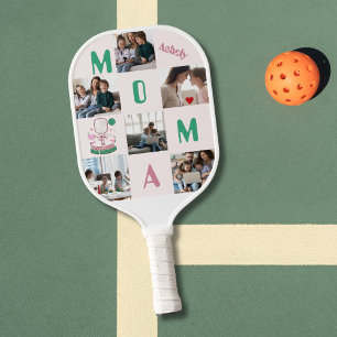 Court Queen Personalised 6 Photos Pickleball Mum L Pickleball Paddle