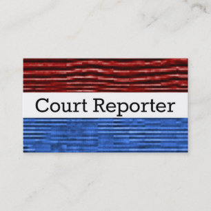 Court Reporter Patriotic Business Card