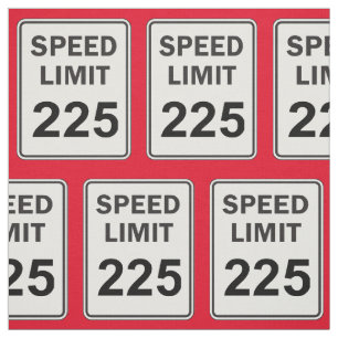 Court Reporter Student 225 Speed Limit Sign Fabric