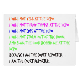 Court Reporter Temper Tantrum