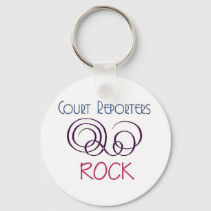 Court Reporters Rock Key Ring