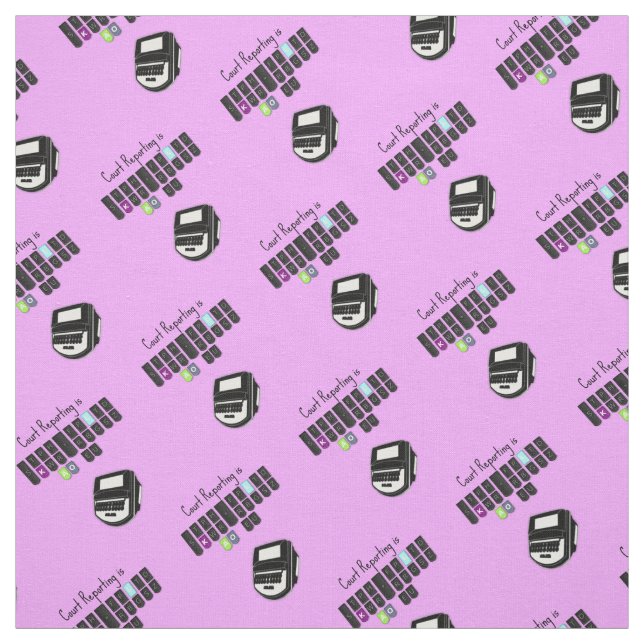 Court Reporting is Cool Steno Keyboard Fabric (Swatch)