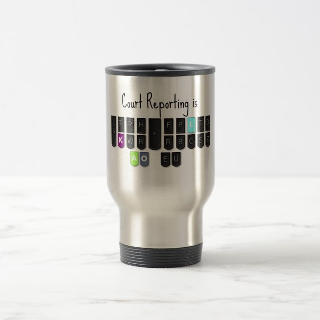 Court Reporting is Cool Steno Keyboard Mugs (Center)