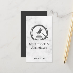 Court Room Gavel   Lawyer Appointment Card