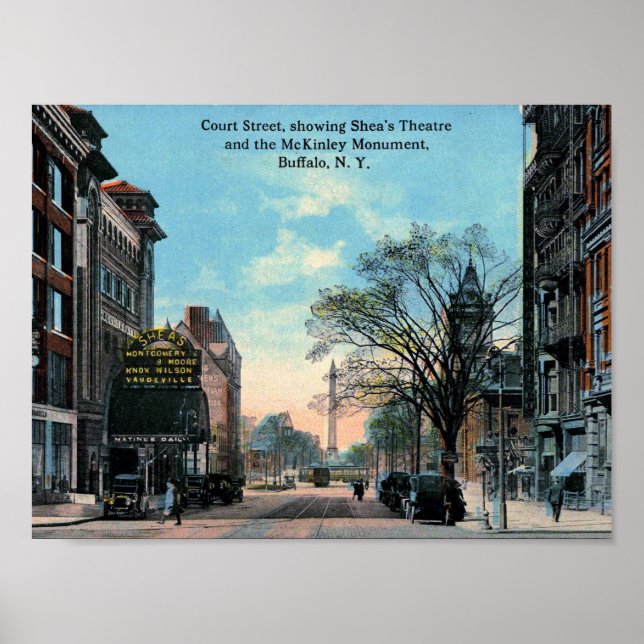 Court St., Shea's Theatre, Buffalo, NY Vintage Poster (Front)