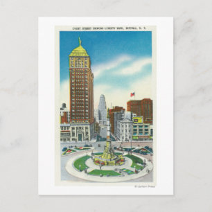 Court Street View of Liberty Bank Bldg Postcard