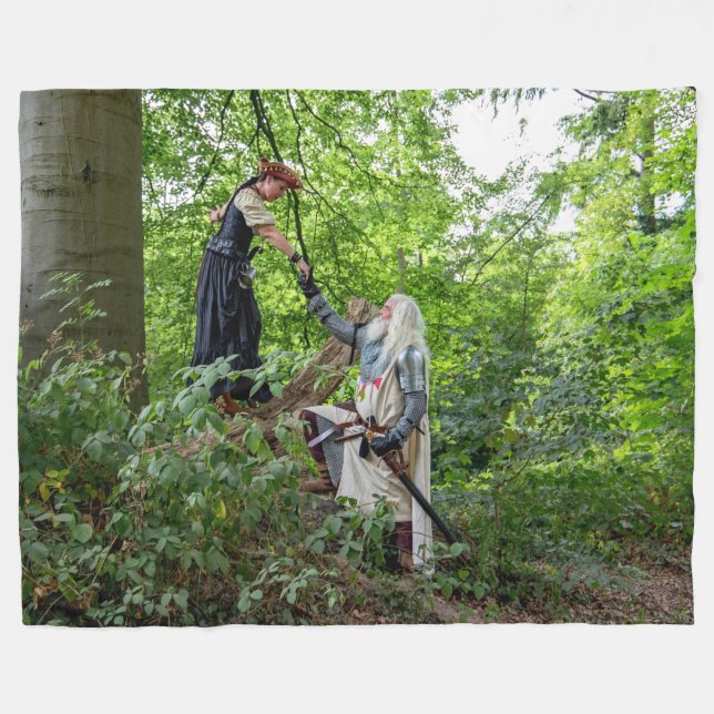 COURTEOUS KNIGHT FLEECE BLANKET (Front (Horizontal))