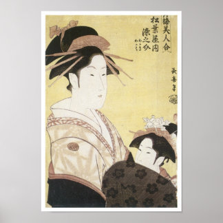Courtesan Somenosuke, Choki, 1795 Poster