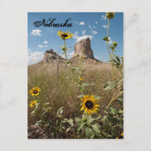 Courthouse and Jail Rock, Nebraska Postcard
