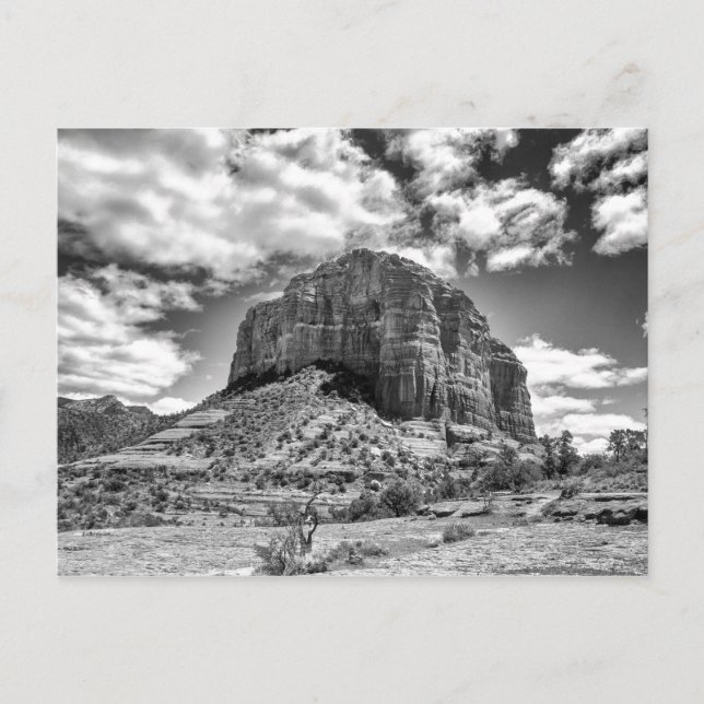 Courthouse Butte - Black & White | Postcard (Front)