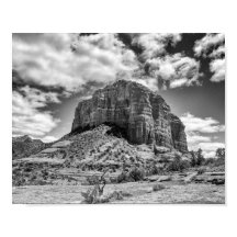 Courthouse Butte - Black & White | Poster