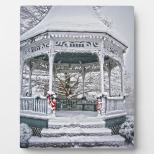 Courthouse Gazebo in the Snow Plaque