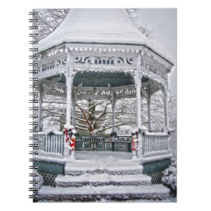 Courthouse Gazebo in the Snow Spiral Notebook