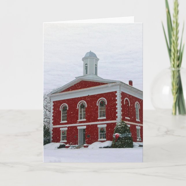 Courthouse Snow Holiday Card (Front)
