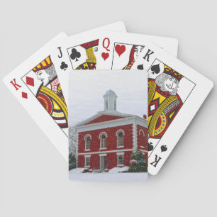 Courthouse Snow Playing Cards