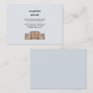 Courthouse Wedding Dinner Reception Details Enclosure Card