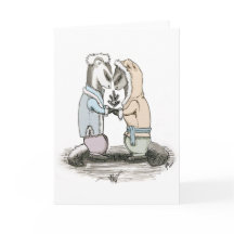 Courting Ferrets blank card