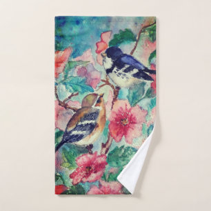 Courtship - Watercolor Painting Bath Towel Set