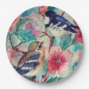 Courtship - Watercolor Painting Paper Plate