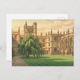 Courtyard at Oxford University Postcard