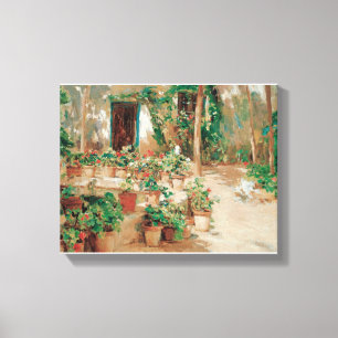 Courtyard by Eliseu Meifren Courtyard Patio Garden Canvas Print