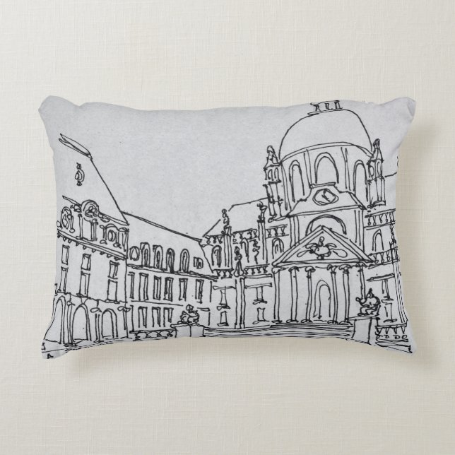 Courtyard of La Sorbonne | University of Paris Decorative Cushion (Front)