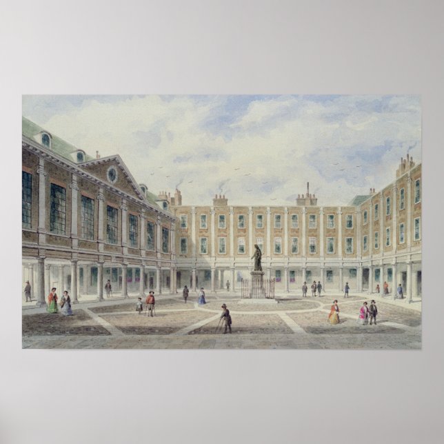 Courtyard of St. Thomas's Hospital Poster (Front)