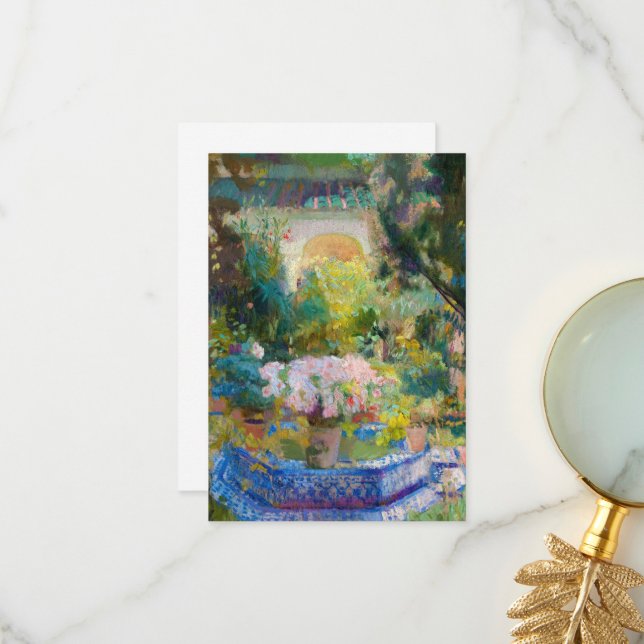 Courtyard of the Casa Sorolla by Joaquin Sorolla Thank You Card (Front/Back In Situ)