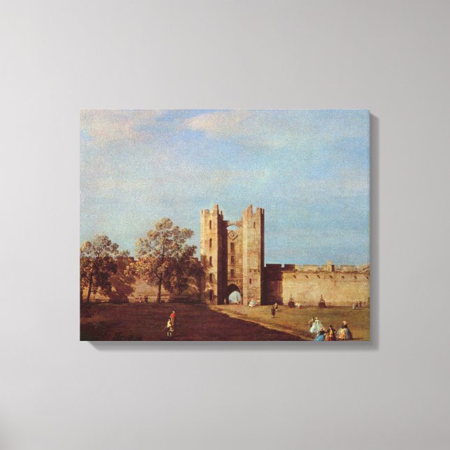 Courtyard of Warwick Castle Canaletto Canvas Print (Front)