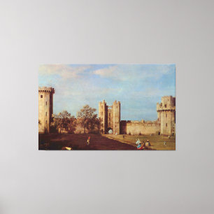 Courtyard of Warwick Castle Canaletto Canvas Print