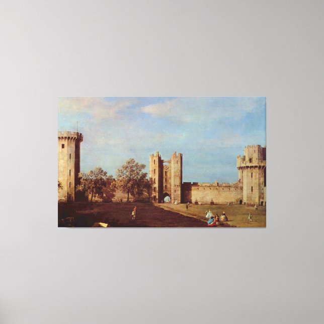 Courtyard of Warwick Castle Canaletto Canvas Print (Front)