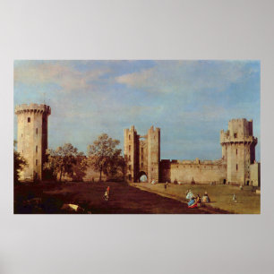 Courtyard of Warwick Castle Canaletto Poster