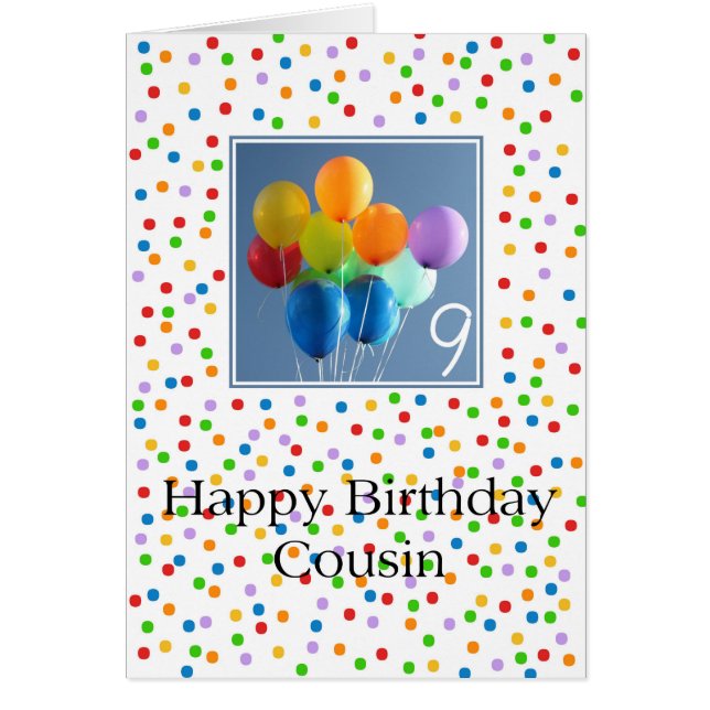 Cousin 9th happy balloon birthday (Front)