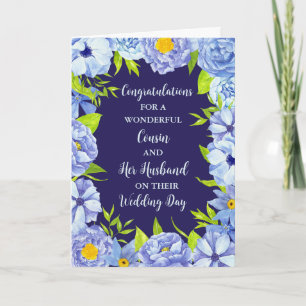 Cousin and Her Husband Wedding Day Congratulations Card