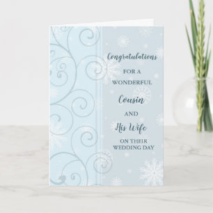 Cousin and His Wife Wedding Day Congratulations Card