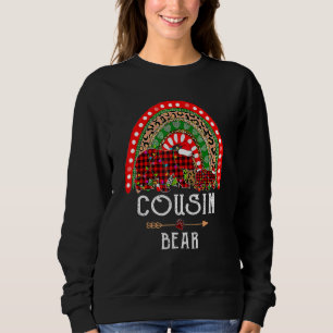 Cousin Bear Christmas Rainbow Leopard Family Chris Sweatshirt