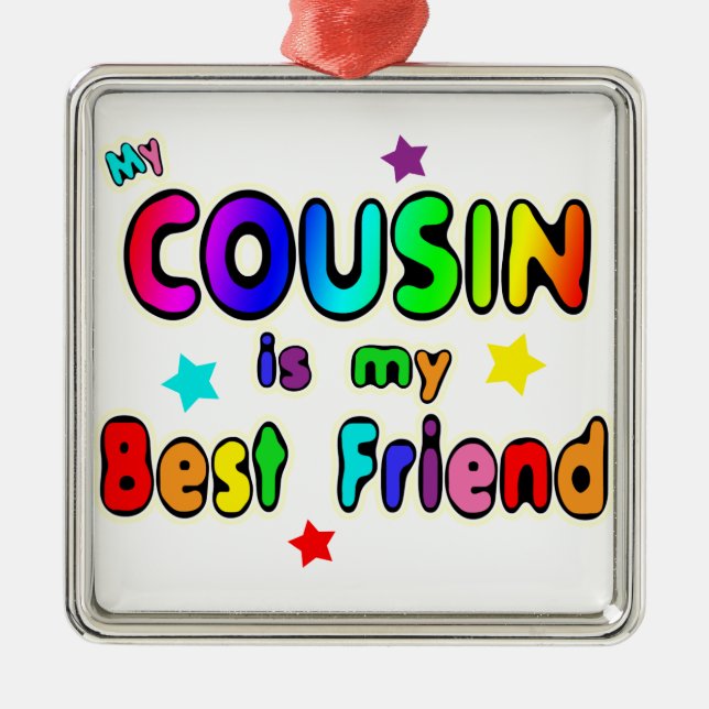 Cousin Best Friend Metal Tree Decoration (Front)