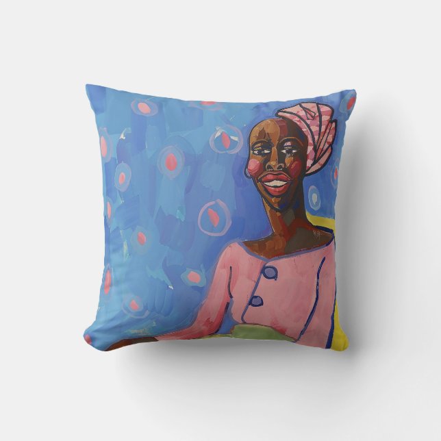 Cousin Betty by KAB Throw Pillow (Front)