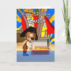 Cousin Birthday Card Pirate Treasure
