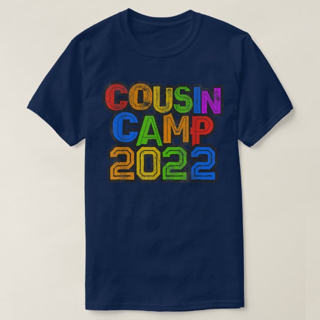 COUSIN CAMP 2022 Grandma Grandpa Sleepaway Sign Au T-Shirt (Design Front)